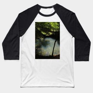 Pond in a hidden forest Baseball T-Shirt